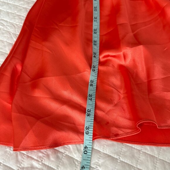 Dave & Johnny By Laura Ryner Coral Halter Dress S Polyester & Spandex V-Neck Bea - Picture 9 of 9